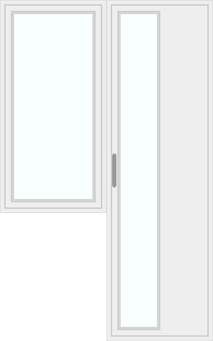 Ușă cu fereastră stânga