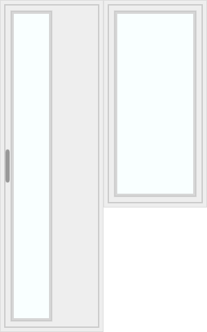 Ușă cu fereastră dreapta